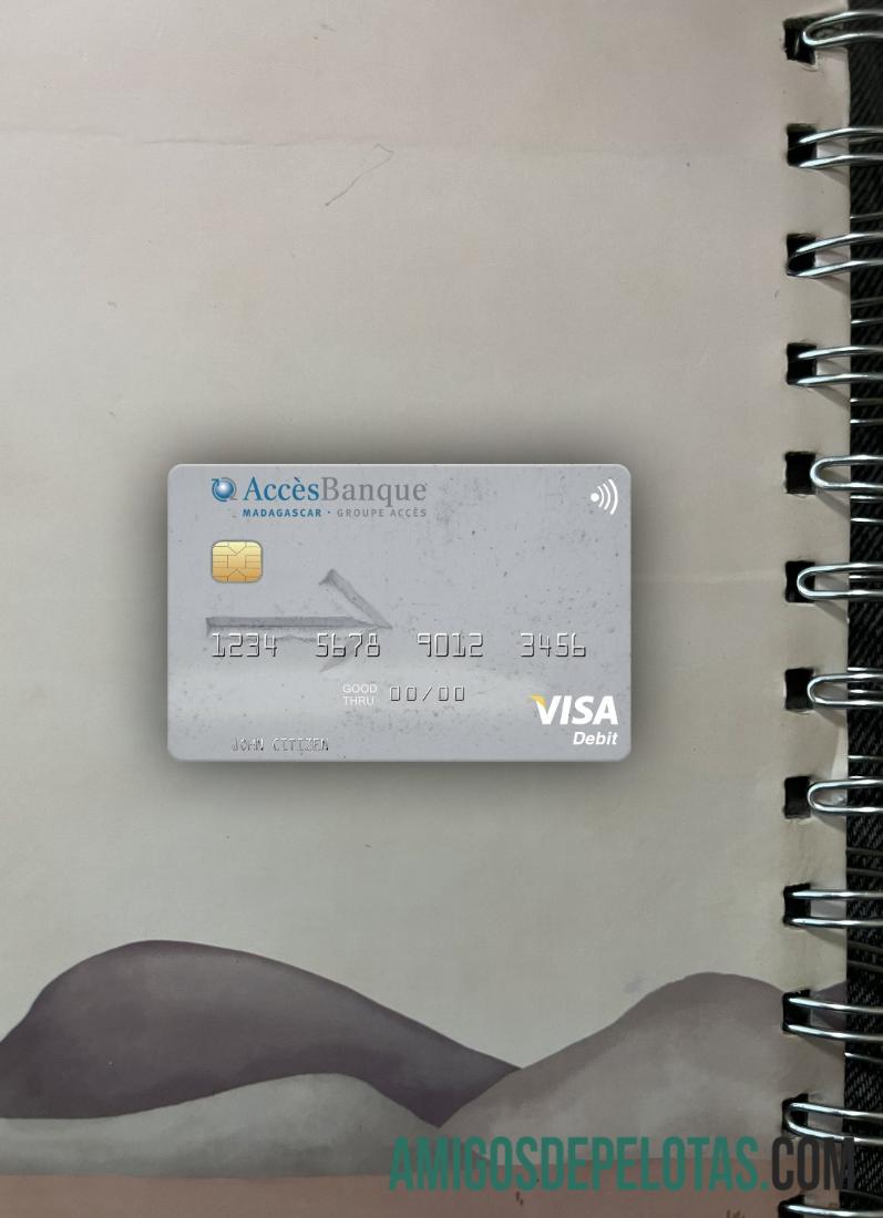 Cartão de débito Visa Madagascar AccessBank Photolook Front exemplo